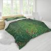 HOBBOY Green Sunflower Duvet Cover Sets 3 Pieces Garden Floral Duvet Quilt Cover with Zipper 2 Pillow Shams Gustav Klimt Art Bedding Sets King view 2