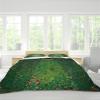 HOBBOY Green Sunflower Duvet Cover Sets 3 Pieces Garden Floral Duvet Quilt Cover with Zipper 2 Pillow Shams Gustav Klimt Art Bedding Sets King view 3