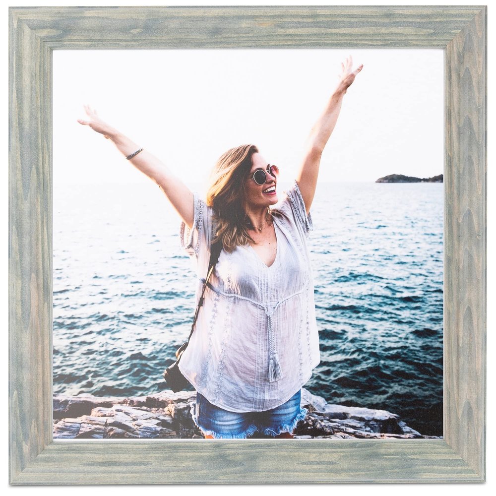 ArtToFrames 16x19 Inch Green Picture Frame, This 1.50 Inch Custom Wood Poster Frame is Green - Comes with Foam Backing 3/16 inch and Regular Glass (FBPL0066-56673-YGRN-16x19)