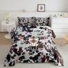 Erosebridal Western Cowhide Bedding Sets Highland Cow Skull Fur Print Full Comforter Set for Boys Men Boho Aztec Comforter Tribal Exotic Bohemian Bed Duvet Set Brown Southwestern Animal Room Decor view 2