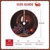 Fruit Grape Red Wine Christmas Tree Skirt 48" Xmas Tree Skirts Mat Farmhouse Design Christmas Tree Cover Mat for Xmas Party Holiday Decorations Indoor Outdoor view 2