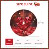 Red Hearts Love Christmas Tree Skirt 48" Xmas Tree Skirts Mat Farmhouse Design Christmas Tree Cover Mat for Xmas Party Holiday Decorations Indoor Outdoor view 2