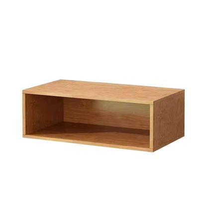 Zfmnoyev 1 Tier Cuboid Bookcase, Floor Standing Bookcase, Freely Build Bookcases, Display Storage Unit,Stackable Storage Cubefor Bedroom, Living Room, Office (Color : Natural, Size : 60x30x18cm)
