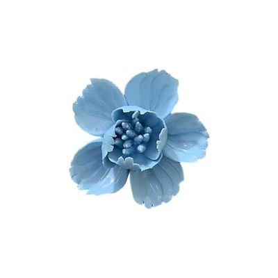 AMERRY Ceramic Wall Flower Decor Artificial 3D Flower Wall ArtHandmade 3D Wall Art Hanging Sculpture Porcelain Flower Wall Dcor (Blue,Cherry Blossom,2.76")