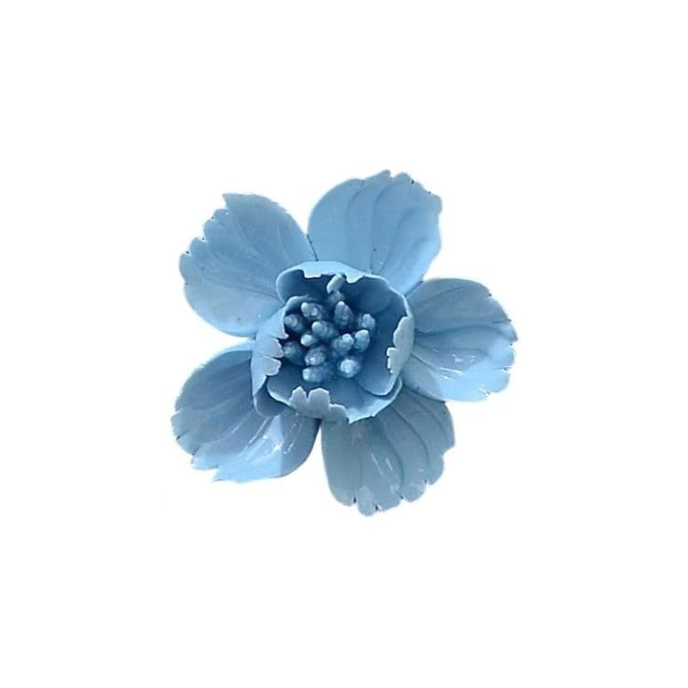 AMERRY Ceramic Wall Flower Decor Artificial 3D Flower Wall ArtHandmade 3D Wall Art Hanging Sculpture Porcelain Flower Wall Dcor (Blue,Cherry Blossom,2.76")
