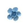 AMERRY Ceramic Wall Flower Decor Artificial 3D Flower Wall ArtHandmade 3D Wall Art Hanging Sculpture Porcelain Flower Wall Dcor (Blue,Cherry Blossom,2.76") view 2