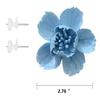 AMERRY Ceramic Wall Flower Decor Artificial 3D Flower Wall ArtHandmade 3D Wall Art Hanging Sculpture Porcelain Flower Wall Dcor (Blue,Cherry Blossom,2.76") view 3