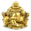 AKYLDI Laughing Buddha Statues Sitting on Emperor's Chair for Good Luck & Happiness Feng Shui Buddha Figurines Maitreya Figure view 1