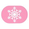 White Snowflakes Non Slip Thin Bath Mat Quick Dry Absorbent Soft Pink Bathroom Rug Christmas Home Decorations Diatomaceous Earth Shower Rug Rubber Backed Dirt Resistant Floor Mat (Oval,16"x24") view 3