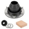 Tent Stove Jack Kit Black, Silicone High Temp Flexible Roof Jack Pipe Boot Metal Roofing Pipe Flashing for Bell Tent,Yurt,Wood Burner,Travel Stove (Pipe OD 1 3/4"-3 1/4") view 1