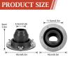 Tent Stove Jack Kit Black, Silicone High Temp Flexible Roof Jack Pipe Boot Metal Roofing Pipe Flashing for Bell Tent,Yurt,Wood Burner,Travel Stove (Pipe OD 1 3/4"-3 1/4") view 2