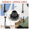 Tent Stove Jack Kit Black, Silicone High Temp Flexible Roof Jack Pipe Boot Metal Roofing Pipe Flashing for Bell Tent,Yurt,Wood Burner,Travel Stove (Pipe OD 1 3/4"-3 1/4") view 3