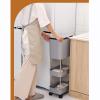 Dustbin Kitchen Trash Can Multilayer Large Capacity with Lid with Rollers Removable Wet and Dry Separation Storage Bucket, 3 Layers Kitchen Bin (Color : D) view 2