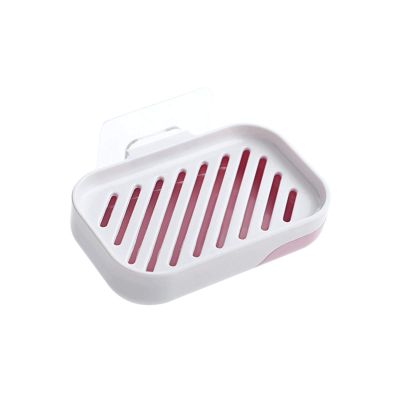 HEXEH soap Holder/soap Dish Combination Wall-Mounted Side-Pull Drain Soap Dish, Plastic Soap Holder with Dense Drain Holes, Can Be Used As an for Friends Moving to a New Home Bar Soap Holde
