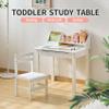 UNICOO Bamboo Toddler Desk and Chair Set with Lift-Top Storage, Kids Study Table with Hutch and Bookshelf, Writing Reading Art Desk for Boys and Girls Ages 3-8 view 2