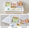UNICOO Bamboo Toddler Desk and Chair Set with Lift-Top Storage, Kids Study Table with Hutch and Bookshelf, Writing Reading Art Desk for Boys and Girls Ages 3-8 view 4