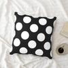 Sokomurg Black White Polka Dots Throw Pillow Covers Farmhouse Home Decorative Pillow Cases Retro Cotton Plush Square Decorative Cushion Covers for Sofa Bedroom Car 12x12 Inch view 4