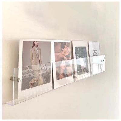 Organizer Rack Magazine Rack 1 2 3 Pack Clear Acrylic Magazine Rack Wall Mounted, Brochure Storage Holder Early Reader Books Organizer, Office Reception Area Waiting Room ( Color : 1pcs , Size : 40x16