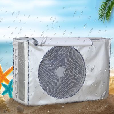 Huaroad Outdoor Center Air Conditioner Covers, Polyester Top Universal Cover Winter WaterProof Outdoor AC Defender Cover For Mini Split Heat Pump, Condenser, Compressor ( Color : Silver , Size : 92*35