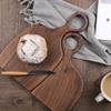RAPPRG Set 2 Creative Wood Bread Tray Fruit Chopping Board Black Walnut Wood Cutting Board Solid, Elegant Pizza Plate With Handle For Chopping Meat Vegetable Cheese view 3