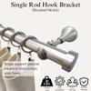 Linen Avenue Adjustable Decorative Single Rod Bracket, 3 Pack, Brushed Nickel view 2
