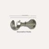 Linen Avenue Adjustable Decorative Single Rod Bracket, 3 Pack, Brushed Nickel view 4