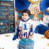 AHAORAY First Birthday Cake Topper - Blue Glitter One Cake Decorating Supplies for Girls and Boys, Perfect for Baby Shower/Gender Revealing Party/Baby Party Photo Booth Props view 4