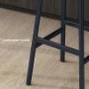 ANram Counter Stools Bar Chair Modern Style Chair Bar, Armless Barstool Chair, Velvet Fabric Upholstered Back & Cushion, for Bar, Kitchens, Dining Areas and Living Rooms view 4