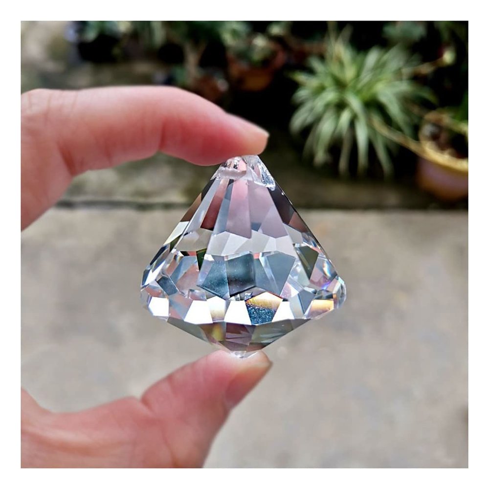 Chandelier Crystal Prisms Pendants Crystal Chandelier Prism Parts Hanging Faceted Ball Pendant Lighting Accessories Home Decor Chandelier Crystal Prisms Pendants (Size : 40mm 1pcs)