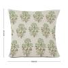 Light Green Flower Decorative Throw Pillow Covers 18x18in Zipped Farmhouse Square Accent Pillowcase Cushion Cover Case for Bedroom Sofa Couch Coffee Bar Club Pub Home Decor view 2