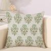 Light Green Flower Decorative Throw Pillow Covers 18x18in Zipped Farmhouse Square Accent Pillowcase Cushion Cover Case for Bedroom Sofa Couch Coffee Bar Club Pub Home Decor view 3