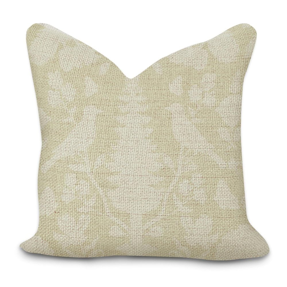Chenonceau Birds and Botanicals Aquamarine Decorative Throw Pillow Covers 20x20in Zipped Farmhouse Square Accent Pillowcase Cushion Cover Case for Sofa Couch Coffee Bar Club Pub Home Decor