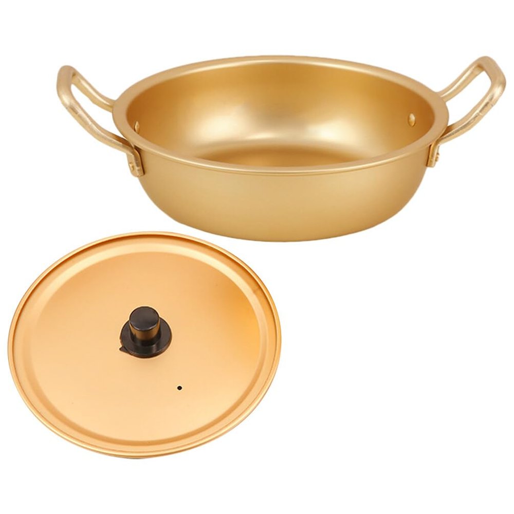 Camping Cooking Pot Sauce Pot Aluminum Soup Stock Daily Use Soup Kitchen Cooking with Lid Milk Heating Stock Household Cooking Stew