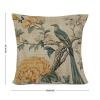 Yellow Grey Chinoiserie Floral and Bird Decorative Throw Pillow Covers 18x18in Zipped Farmhouse Square Accent Pillowcase Cushion Cover Case for Bedroom Sofa Couch Coffee Bar Club Pub Home Decor view 2