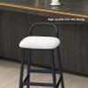 ANram Counter Stools Bar Chair Modern Style Chair Bar, Armless Barstool Chair, Velvet Fabric Upholstered Back & Cushion, for Bar, Kitchens, Dining Areas and Living Rooms view 3