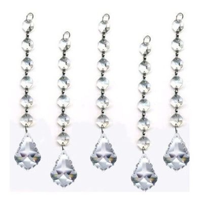 Chandelier Crystal Prisms Pendants 40pcs/lot 15cm (L) Clear Crystal Lamp Chandelier Parts Pendants Decoration Chandelier Crystal Prisms Pendants (Color : B)