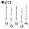 Chandelier Crystal Prisms Pendants 40pcs/lot 15cm (L) Clear Crystal Lamp Chandelier Parts Pendants Decoration Chandelier Crystal Prisms Pendants (Color : B) view 2