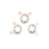 MiJob 3 in 1 Hexagram Shaped Modeling Lids Compatible for Ice Cream Machines Nozzle Caps Soft Ice Cream Maker Accessories 29mm Inner Diameter view 1