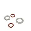 Lock Nut Weldless Bulkhead Kit 1/2" BSP/NPT Thermometer Install Kit For Keg or Kettle Homebrew Fitting(BSP) view 1