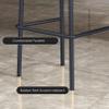 ANram Velvet Bar Stools Set of 2, Counter Height Barstools with Back, Counter Stools and Black Metal Kitchen Height for Bar Pub Cafe view 4