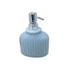 Soap Dispenser Soap Dispenser Bathroom Accessories Hotel Decor,Blue Crack Ceramics with Silver Plastic Pump- 13.5 Oz Glass Jar Kitchen Bathroom view 1