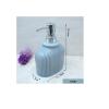 Soap Dispenser Soap Dispenser Bathroom Accessories Hotel Decor,Blue Crack Ceramics with Silver Plastic Pump- 13.5 Oz Glass Jar Kitchen Bathroom view 2