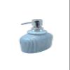 Soap Dispenser Soap Dispenser Bathroom Accessories Hotel Decor,Blue Crack Ceramics with Silver Plastic Pump- 13.5 Oz Glass Jar Kitchen Bathroom view 3