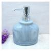 Soap Dispenser Soap Dispenser Bathroom Accessories Hotel Decor,Blue Crack Ceramics with Silver Plastic Pump- 13.5 Oz Glass Jar Kitchen Bathroom view 4