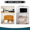 Shelf Liners for Kitchen Cabinets Non-Adhesive & Washable,Non Slip Cabinet Liners for Shelves Waterproof & Oil Proof,Clear Plastic Drawer Liner,Easy to Cut & Food-Grade EVA 17.5'' x 20' x 2 Rolls CT-1 view 3