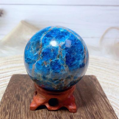 AtkitS Beautiful Natural Crystal Apatite Sphere Healing Ball Home Decoration Reiki Polished Mineral Energy Gift (Color : 5-6cm)