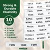 ECOHomes Bed Sheet Organizer Label Bands (Mix 10PCs Pack, White) view 2
