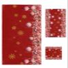 3 Piece Bath Towel Set, Red Christmas Towels Set for Bathroom Soft Bath Shower Towels Absorbent Bathroom Towels Set(Bath Towel, Hand Towel, Washcloth) Snowflake Winter Poinsettia Floral Xmas Ball view 1