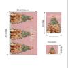 3 Piece Bath Towel Set, Seasonal Squirrels Christmas Towels Set for Bathroom Soft Bath Shower Towels Absorbent Bathroom Towels Set(Bath Towel, Hand Towel, Washcloth) Xmas Pine Tree Snowflakes Pink view 4