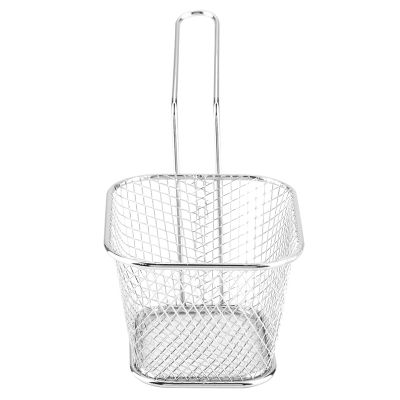 Mini Stainless Steel Chips Deep Fry Baskets Food Presentation Strainer for Cafe Restaurant Home Use